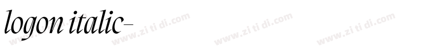 logon italic字体转换 logon italic字体转换